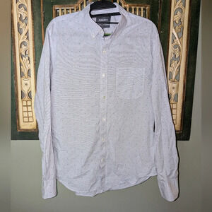 Bonobos Dress Shirt Mens M Slim Fit Blue Button Up - Red and Blue Dots